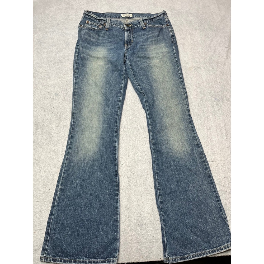 American Eagle Outfitters Women's Jeans Flared Distressed Blue Denim 6R Y2K‎